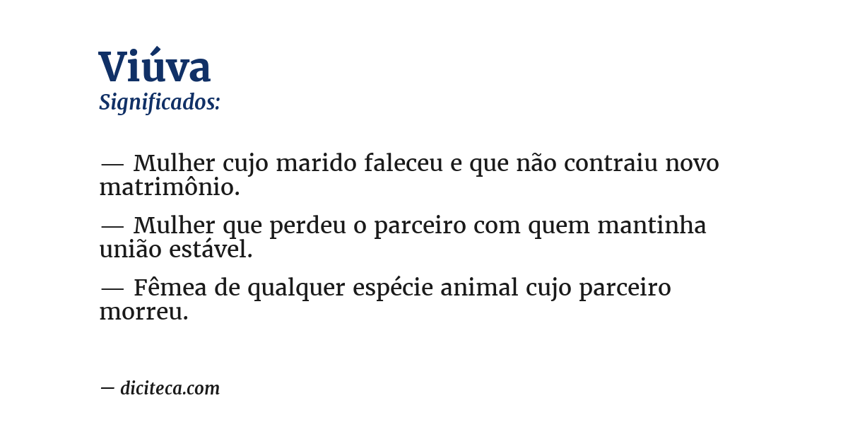 Significado de viúva