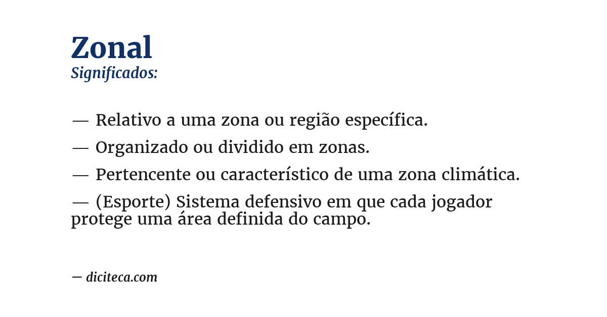 Significado de zonal