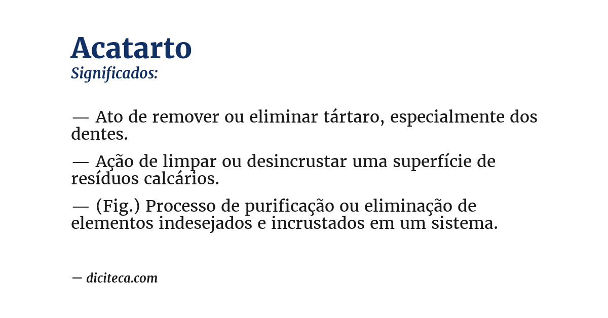 Significado de acatarto
