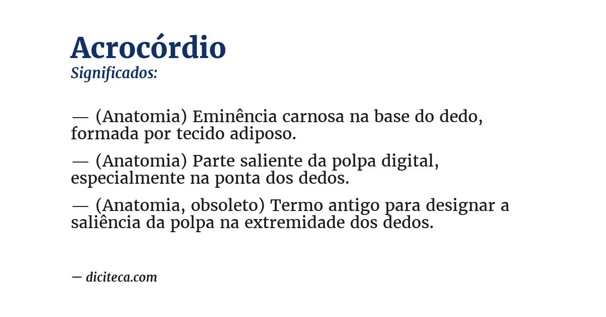 Significado de acrocórdio