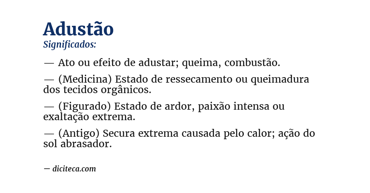 Significado de adustão