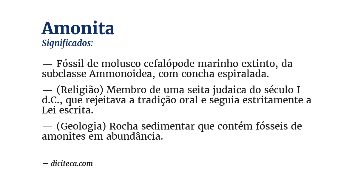 Significado de amonita
