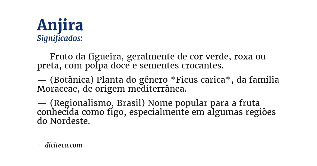 Significado de anjira
