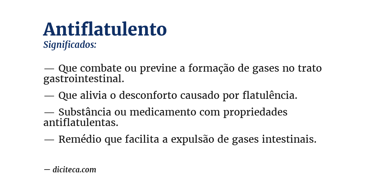Significado de antiflatulento