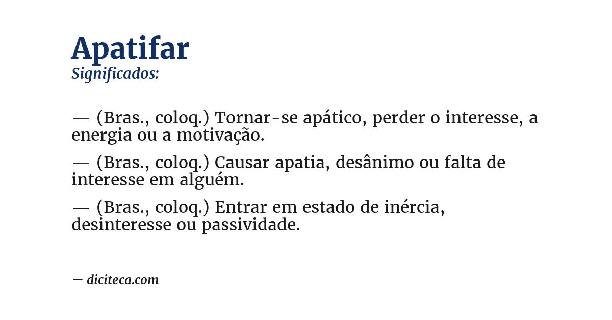 Significado de apatifar