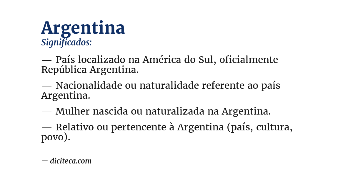 Significado de argentina