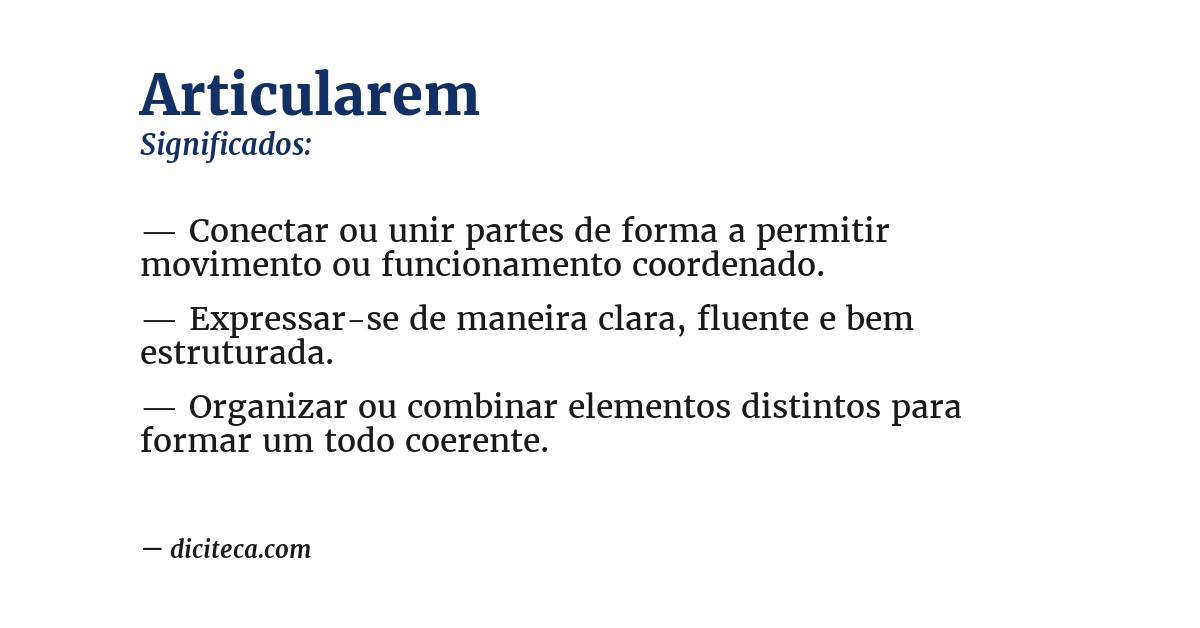 Significado de articularem