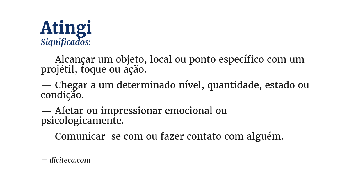 Significado de atingi