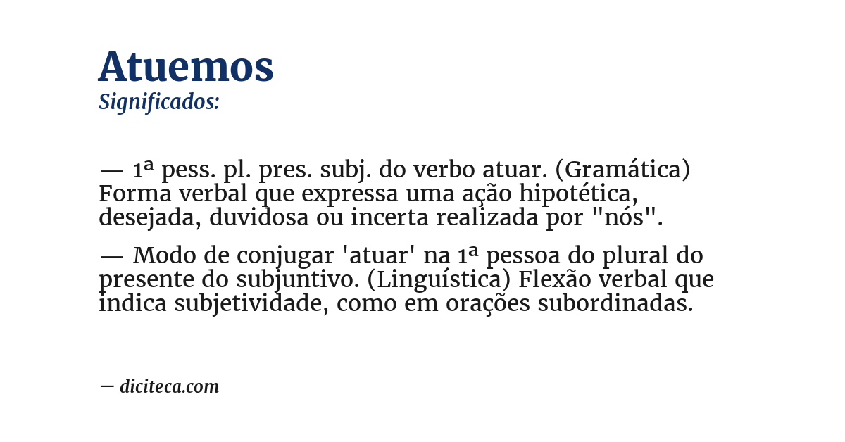 Significado de atuemos