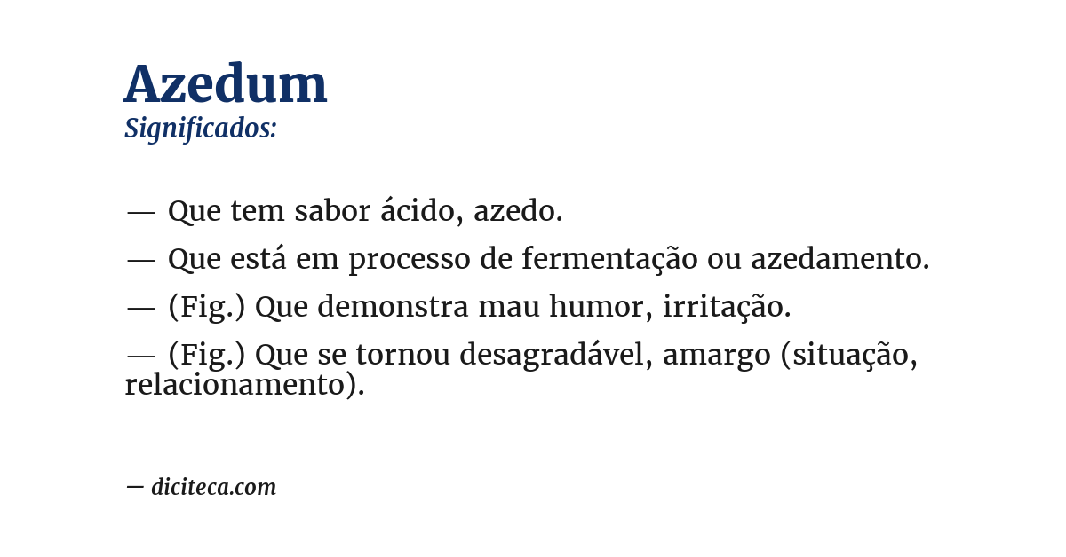 Significado de azedum