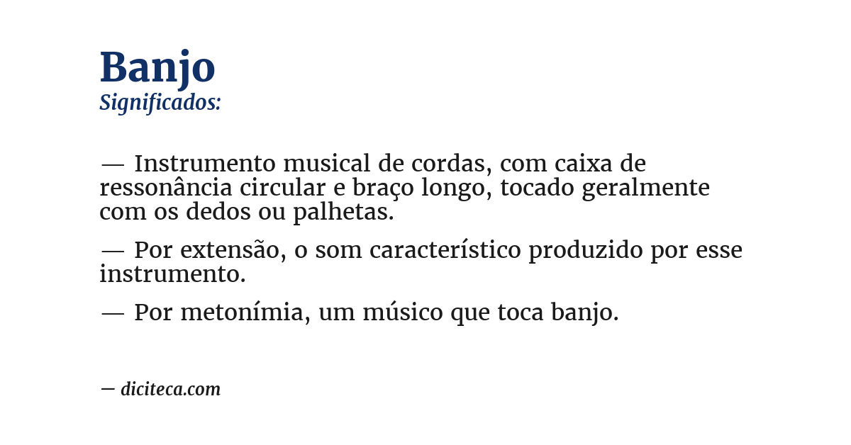 Significado de banjo