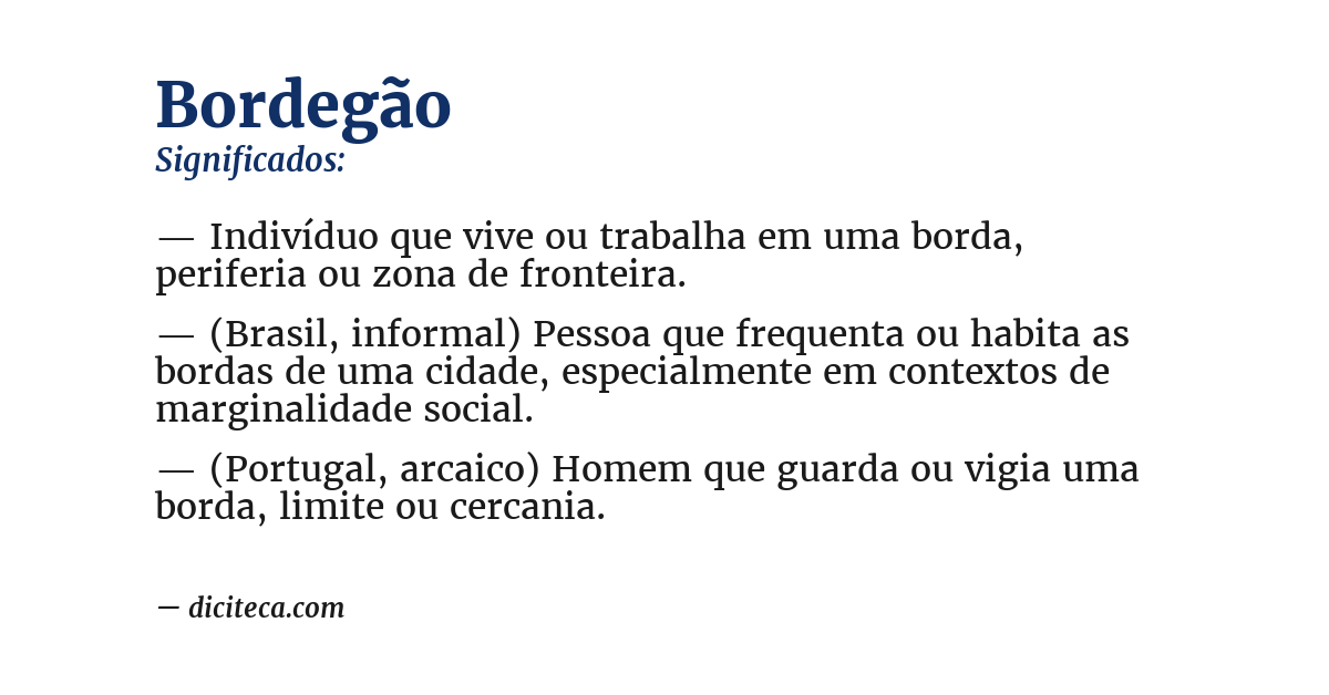 Significado de bordegão