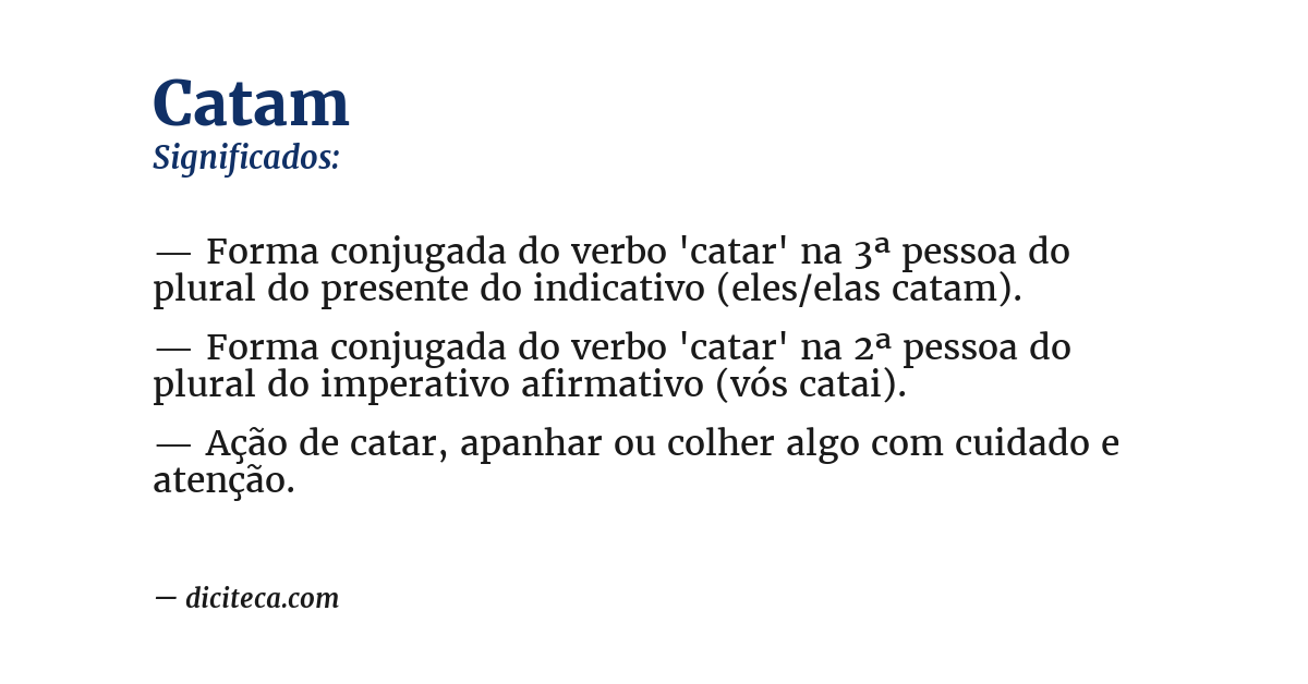 Significado de catam