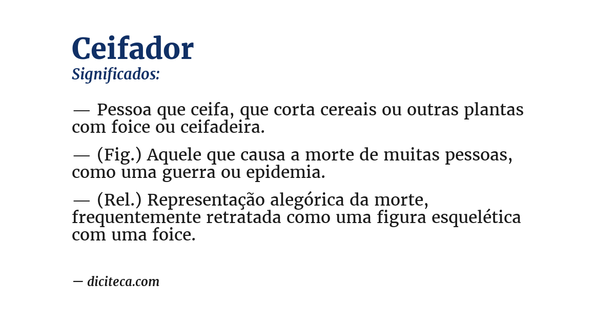 Significado de ceifador
