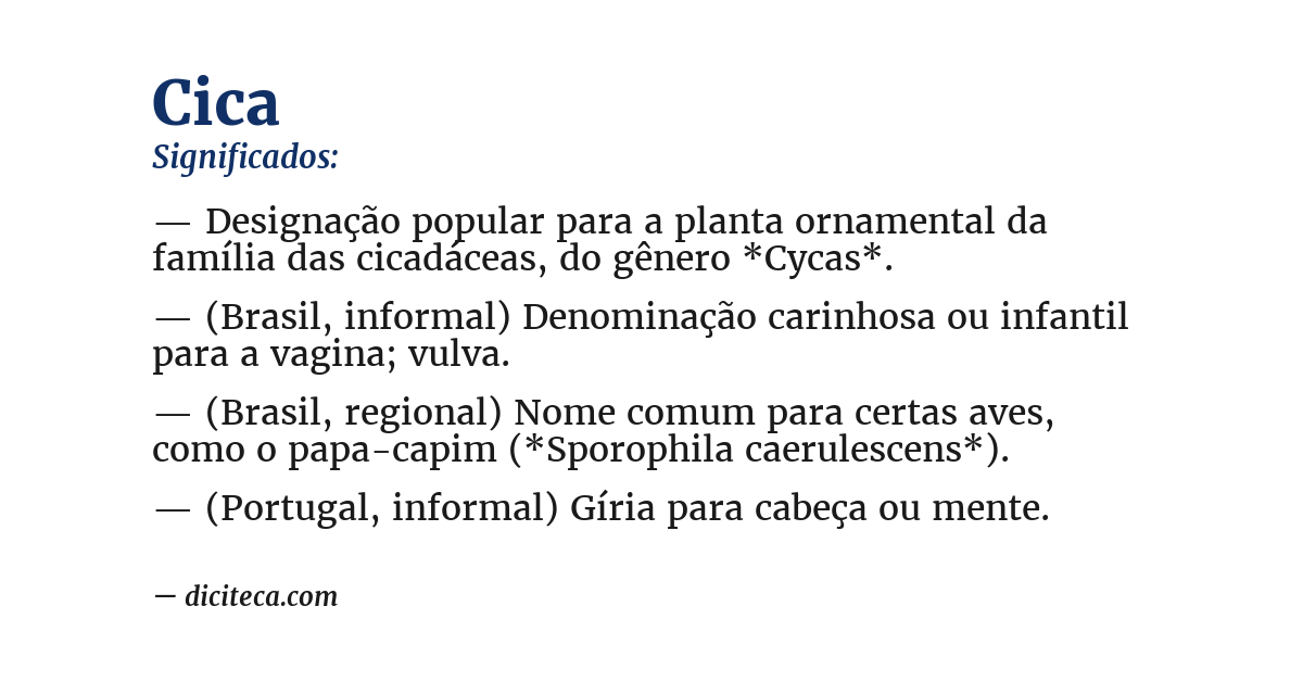 Significado de cica