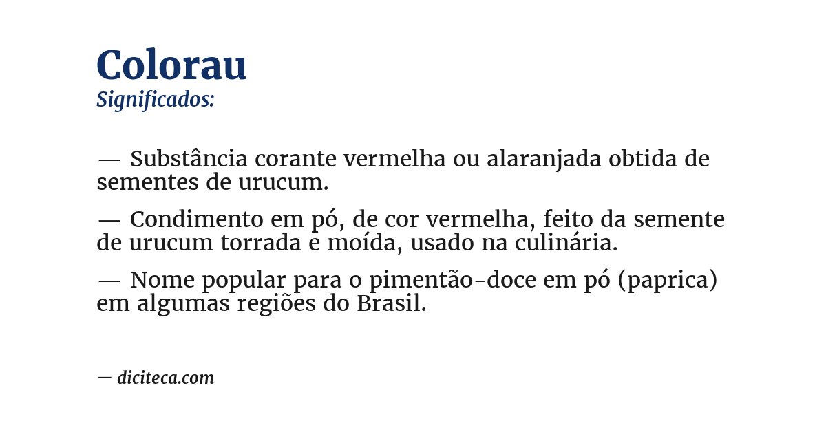 Significado de colorau
