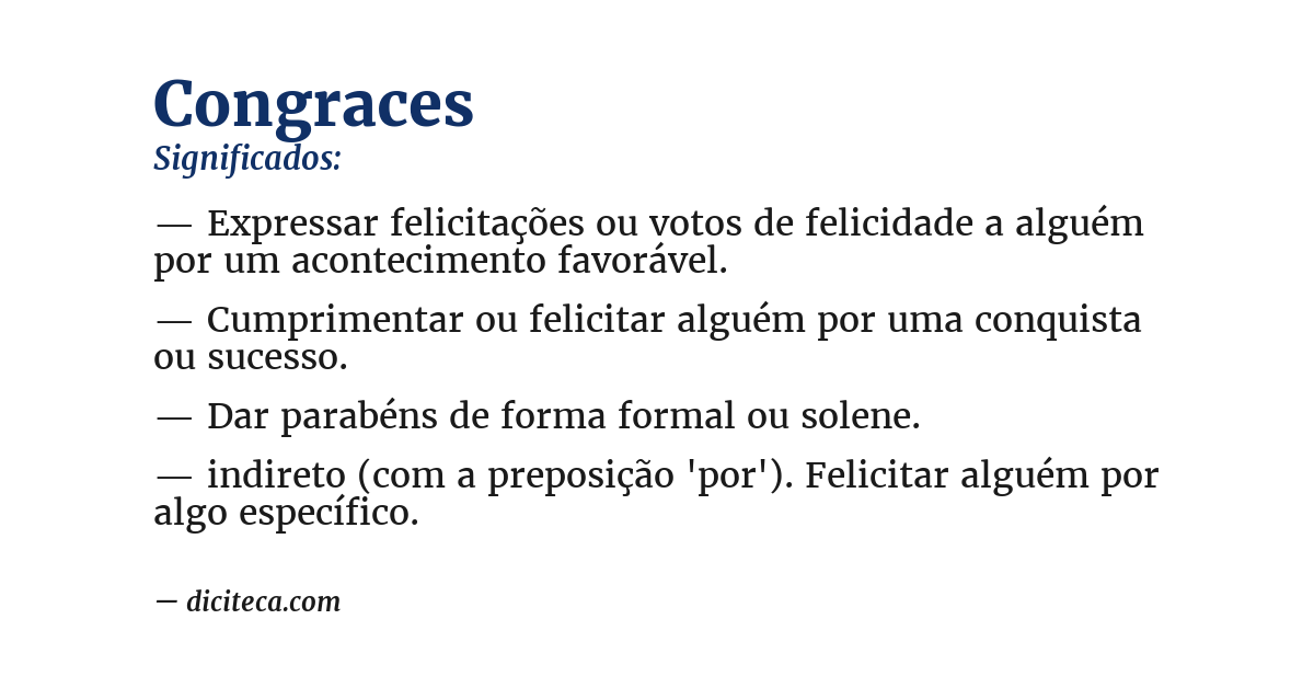 Significado de congraces