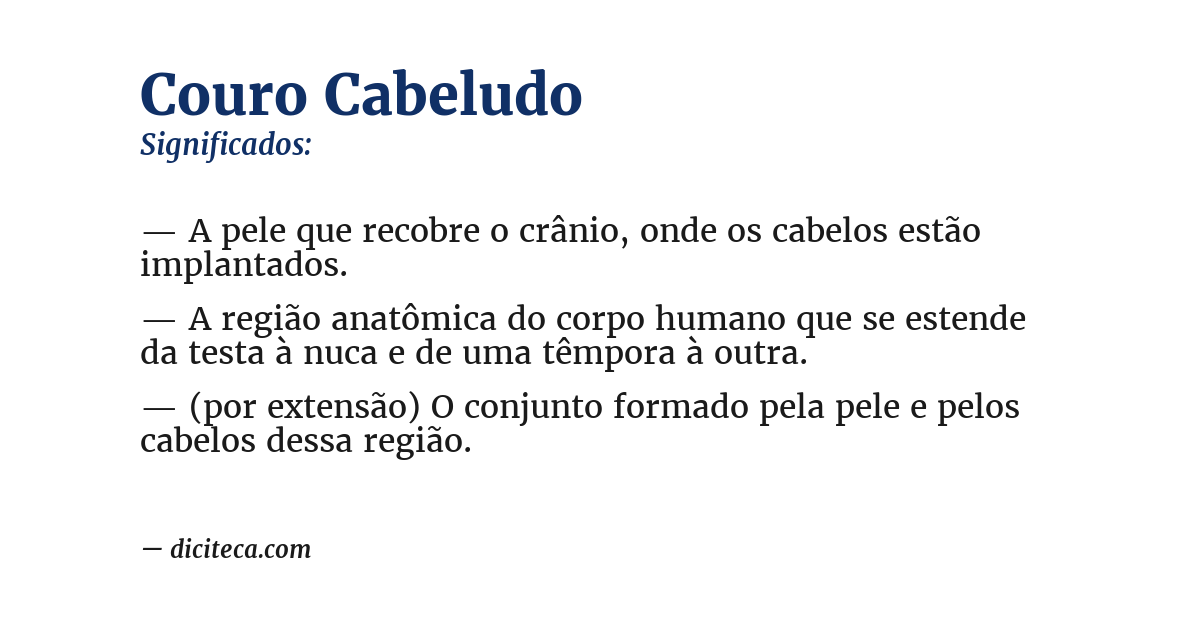 Significado de couro cabeludo