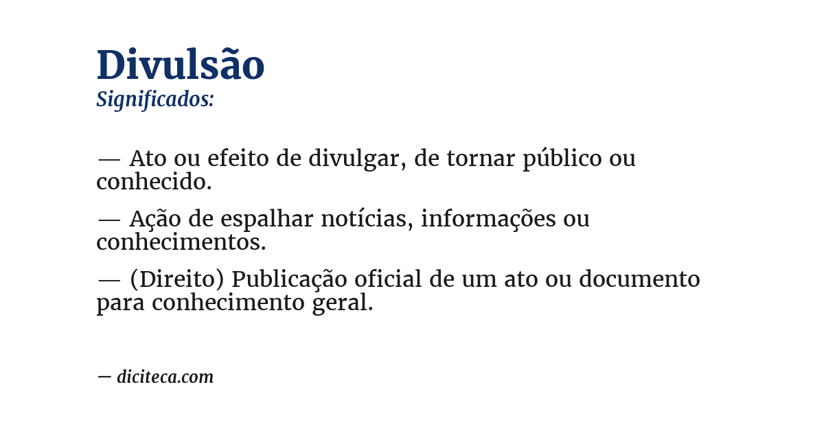 Significado de divulsão