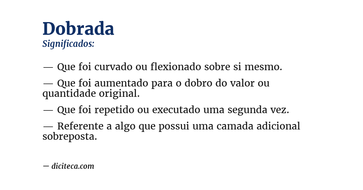 Significado de dobrada