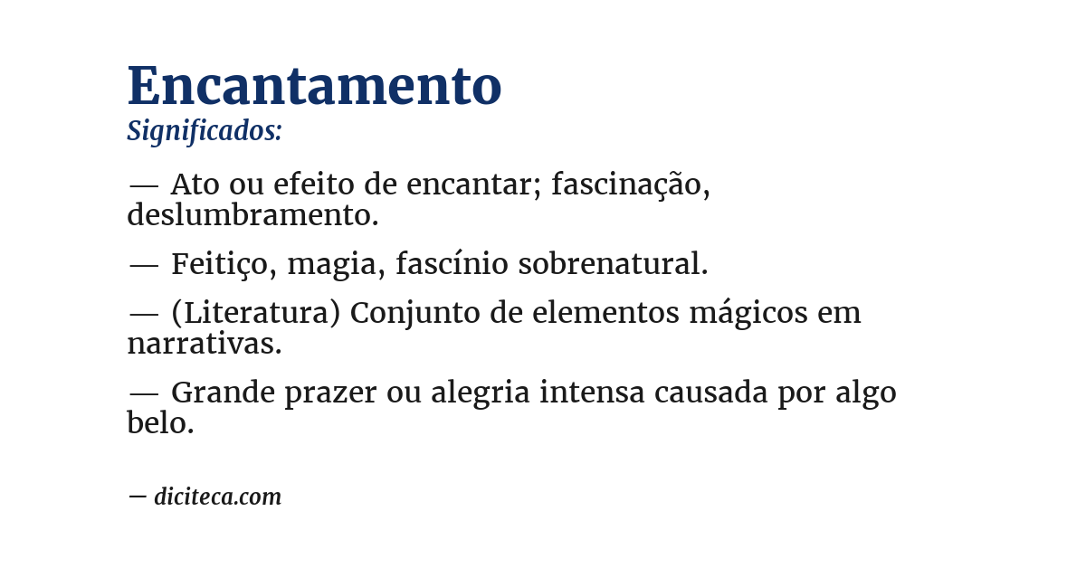 Significado de encantamento