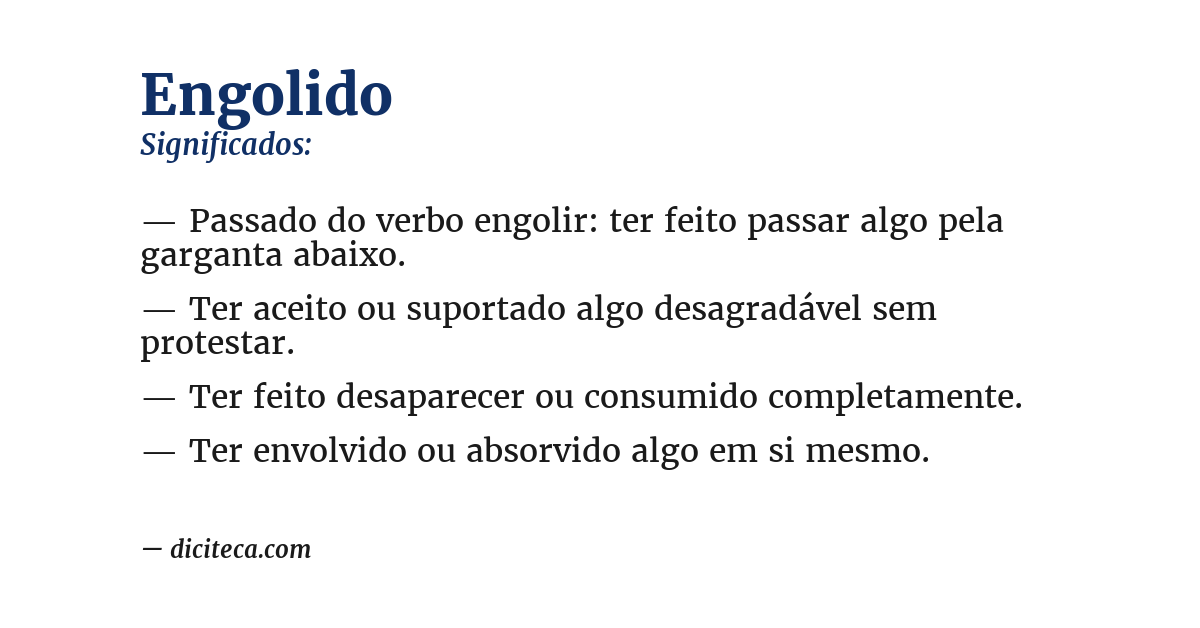 Significado de engolido