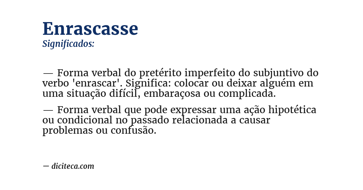 Significado de enrascasse