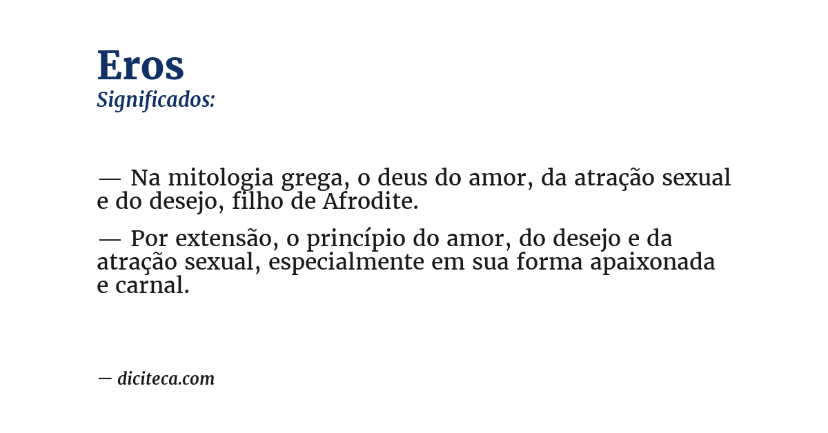 Significado de eros