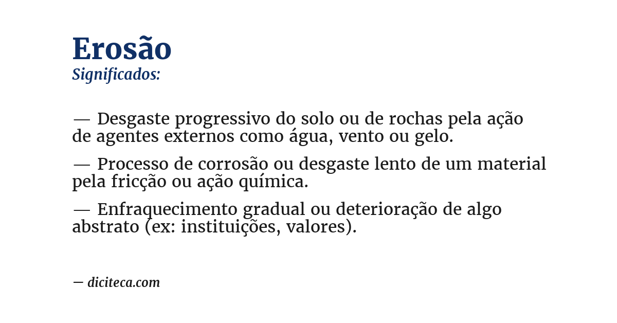 Significado de erosão