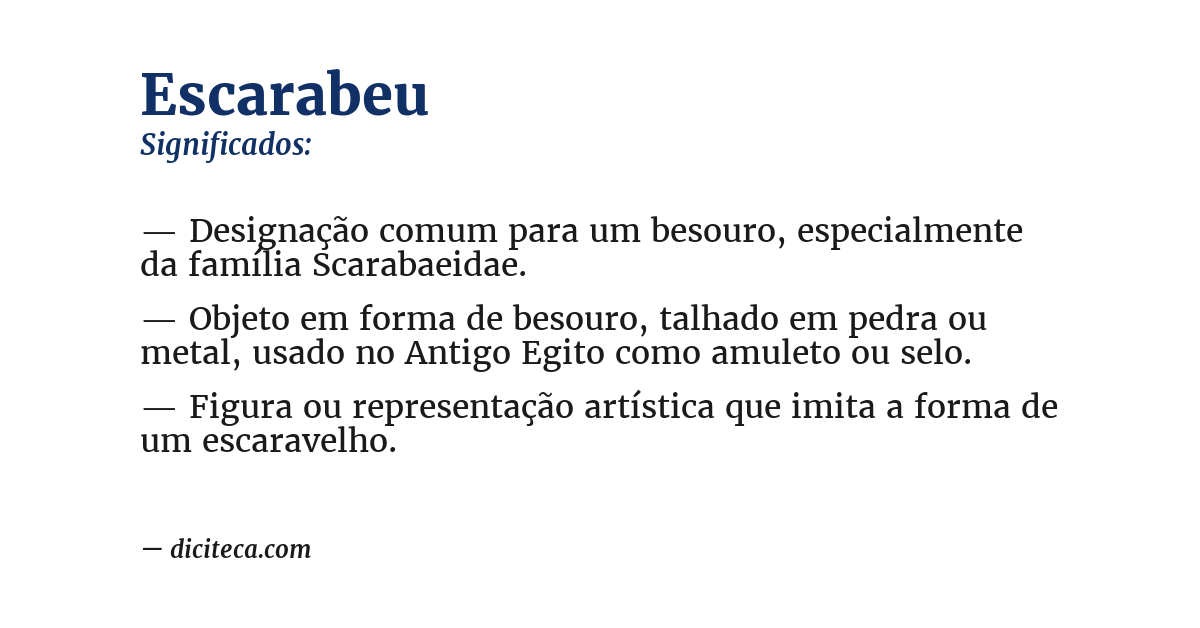 Significado de escarabeu