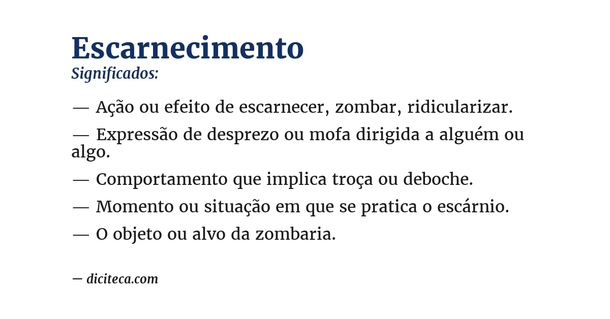 Significado de escarnecimento