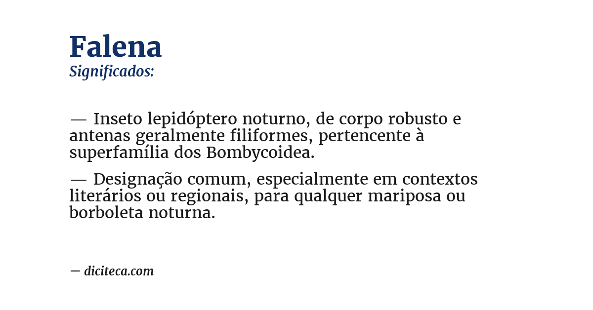 Significado de falena