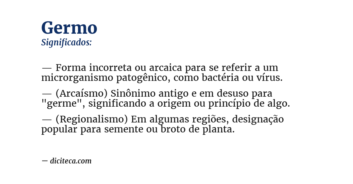 Significado de germo