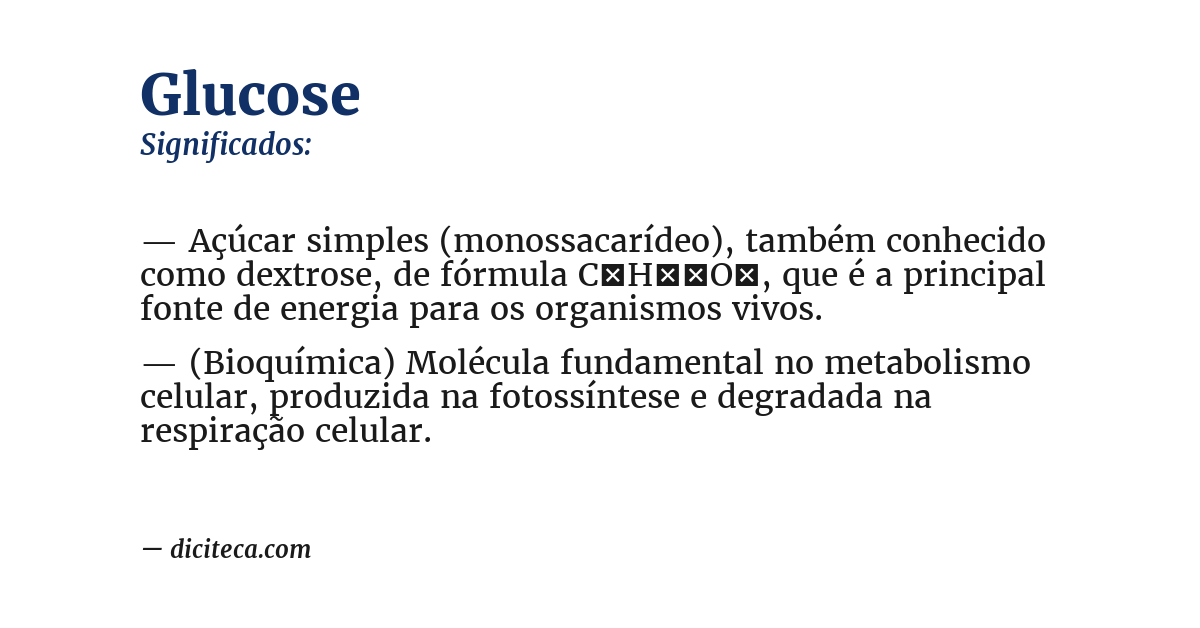 Significado de glucose