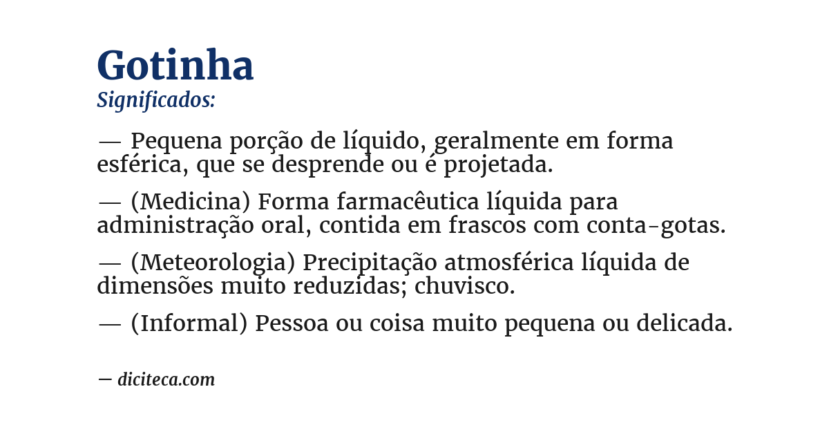Significado de gotinha
