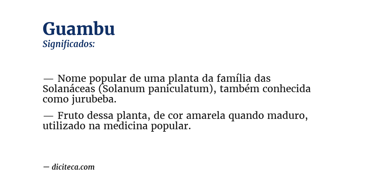 Significado de guambu