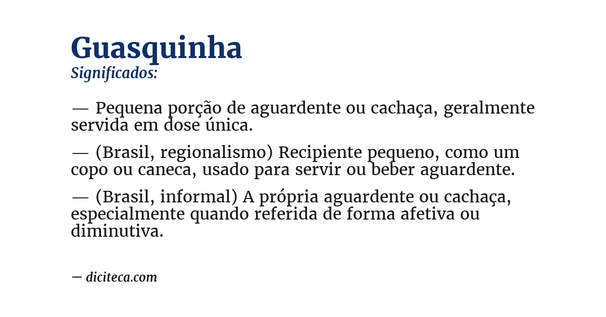 Significado de guasquinha