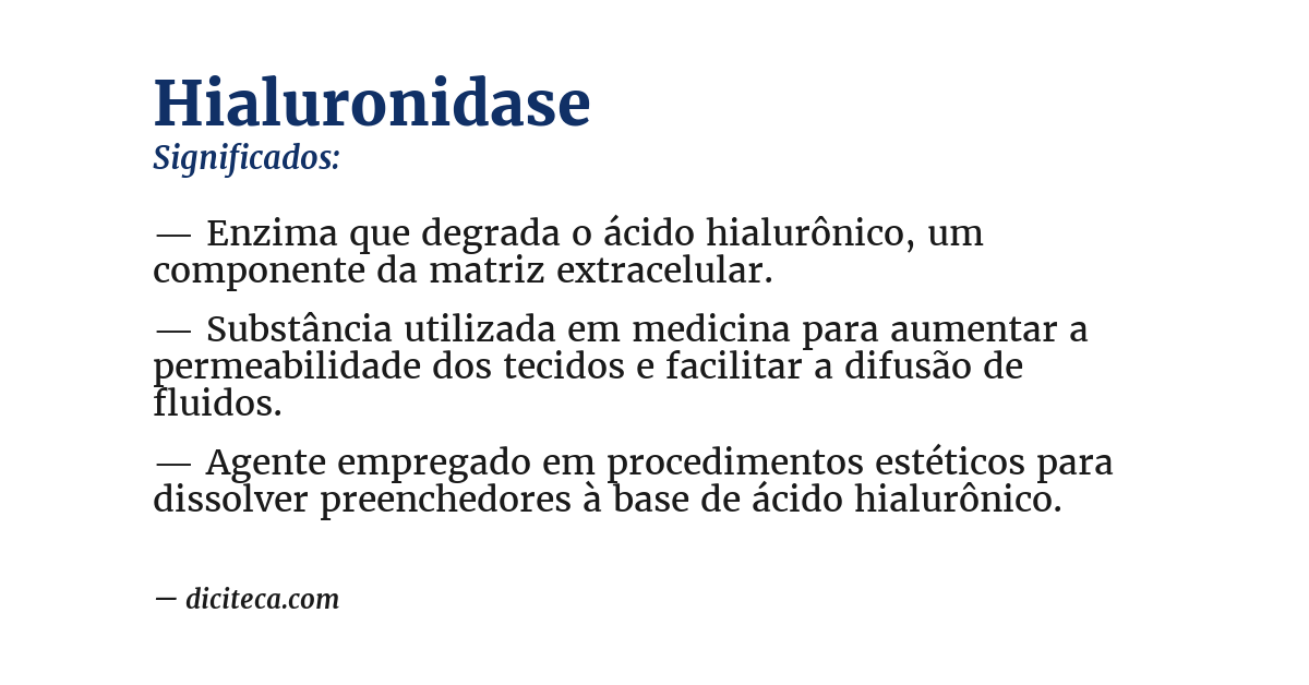 Significado de hialuronidase
