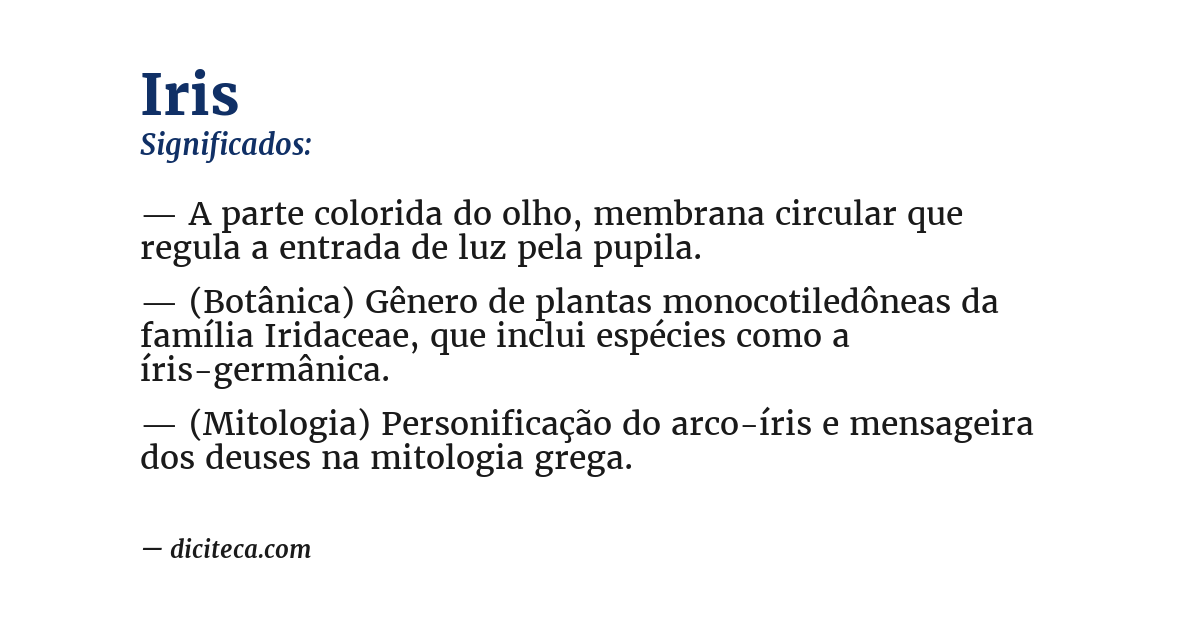 Significado de iris