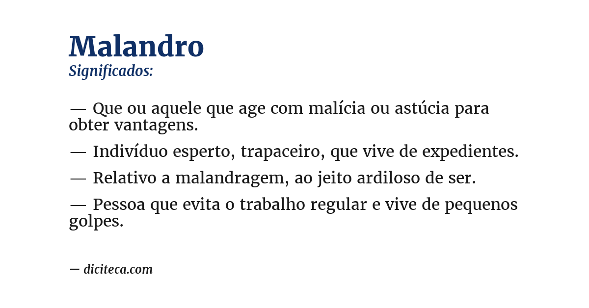 Significado de malandro