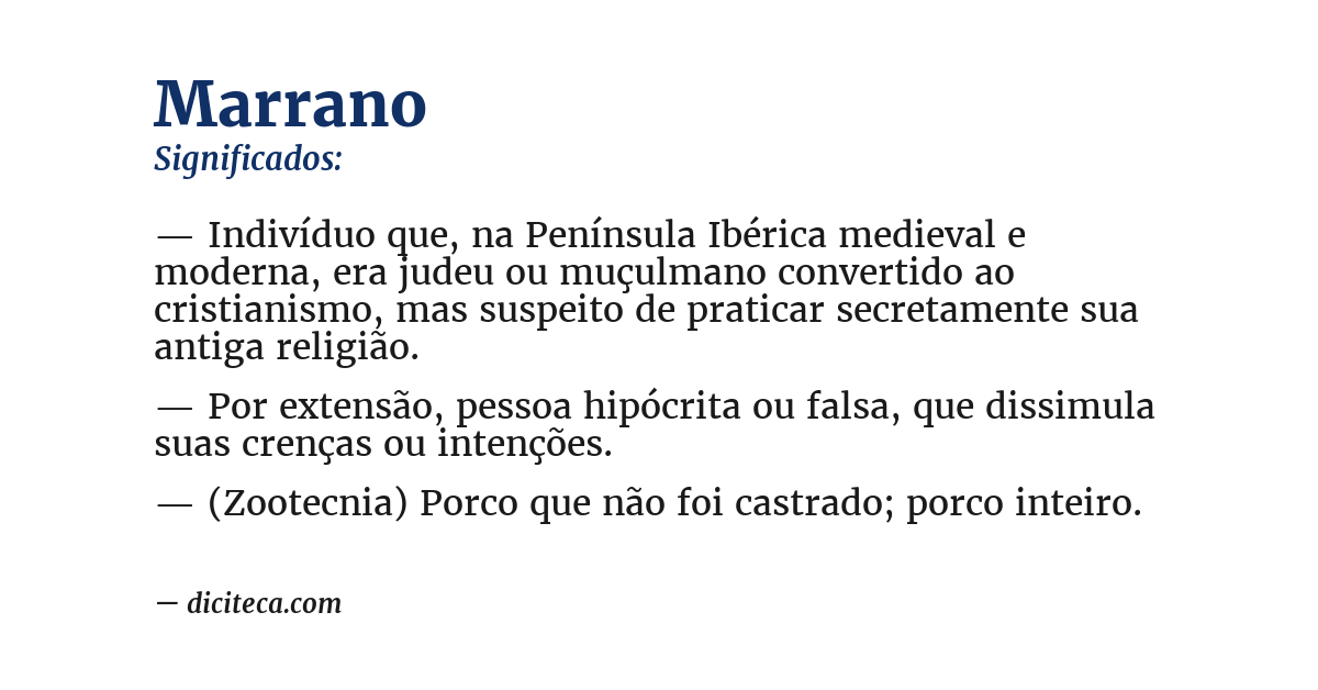 Significado de marrano