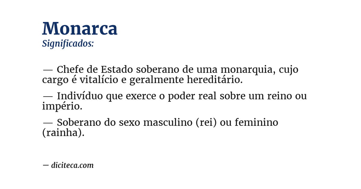 Significado de monarca