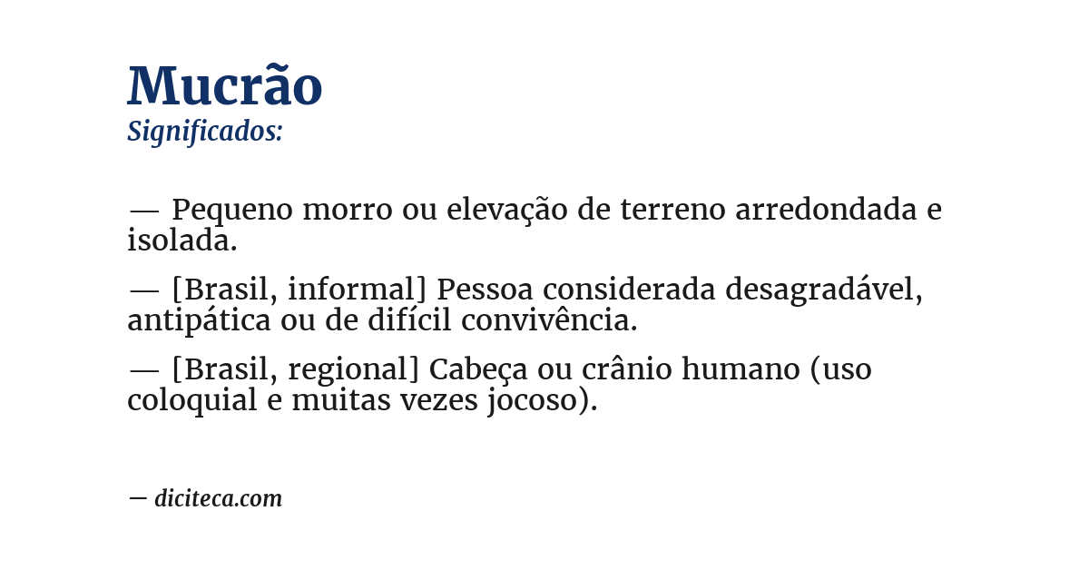 Significado de mucrão