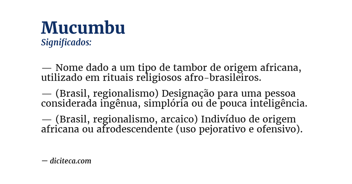 Significado de mucumbu