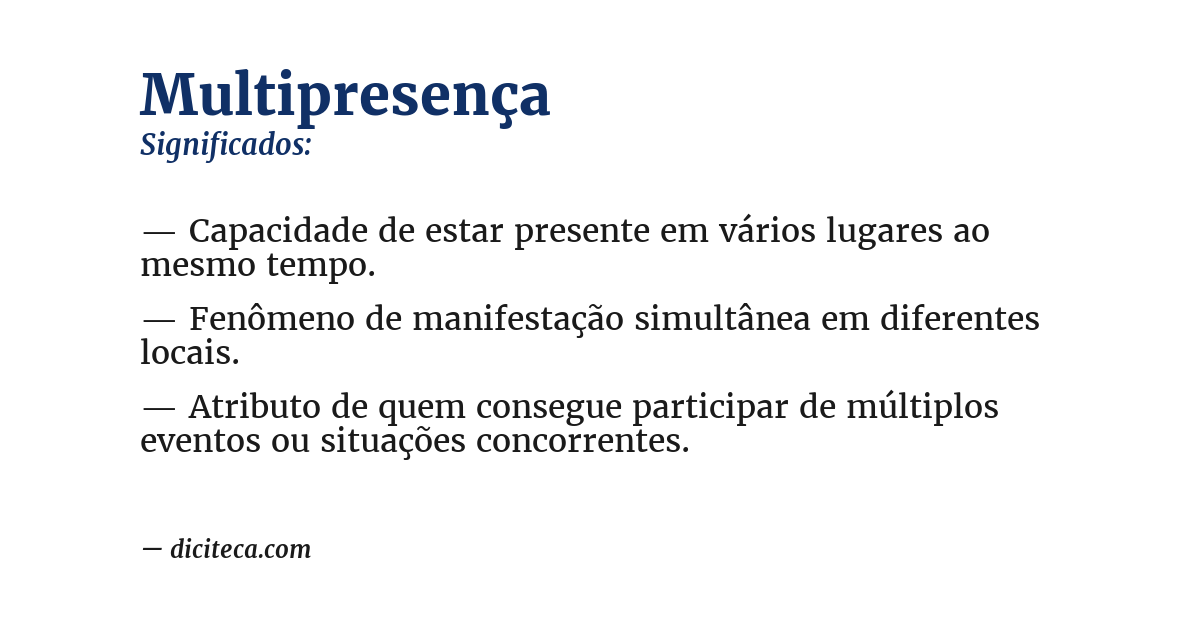 Significado de multipresença
