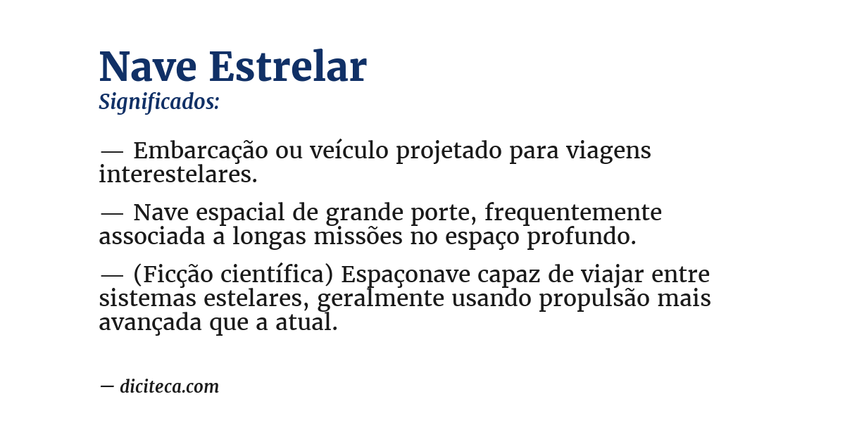 Significado de nave estrelar