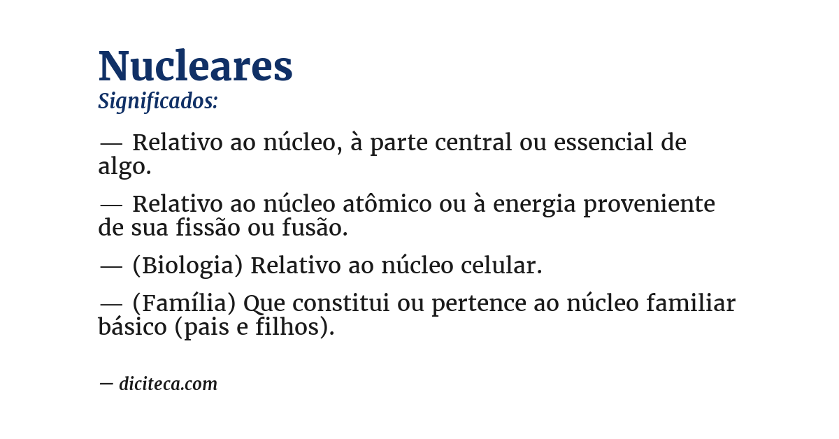 Significado de nucleares