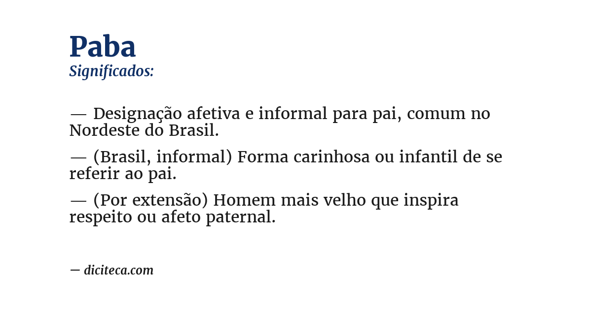 Significado de paba