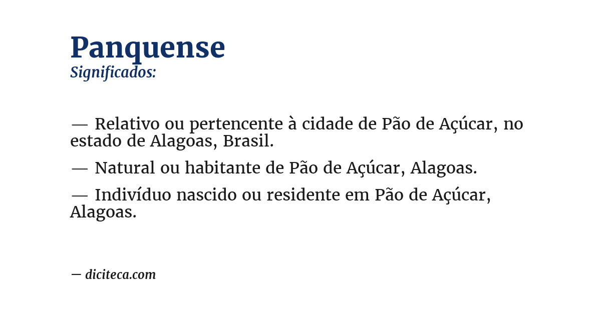 Significado de panquense