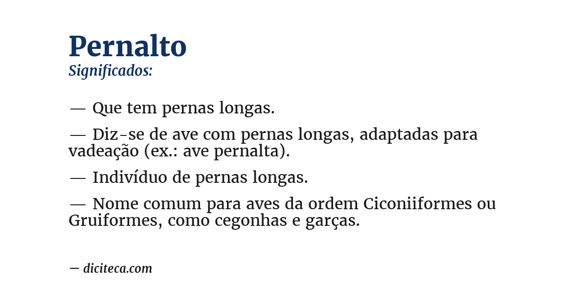 Significado de pernalto